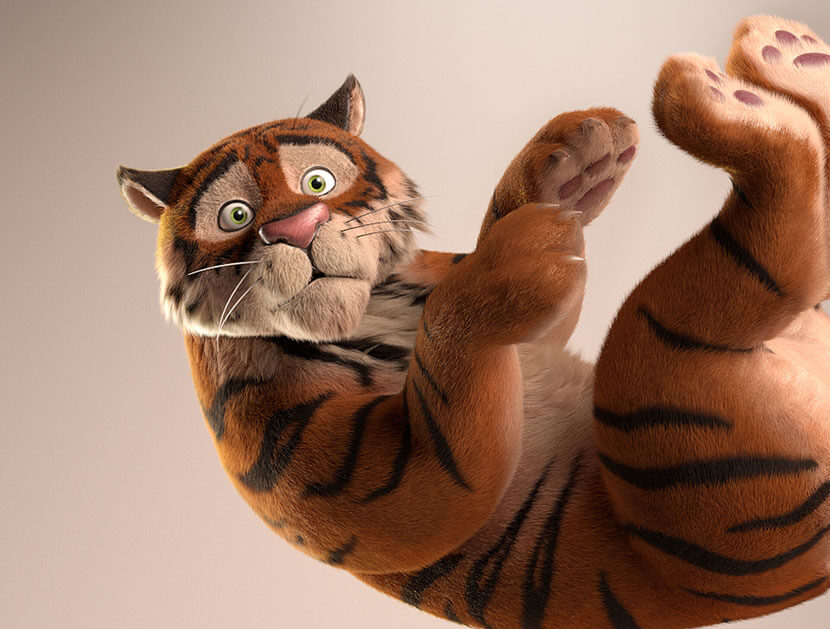 tigre modelagem 3d