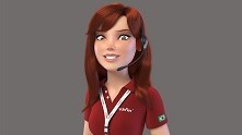 Atendente virtual 3D para publicidade da RedeFlex por Tonka3d